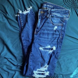 American Eagle Ne(x)t Level Stretch Hi-Rise Ripped Jegging Jeans